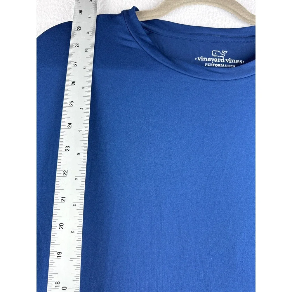 Vineyard Vines Performance Mens‎ Large Blue Long Sleeve Whale Graphic T-Shirt